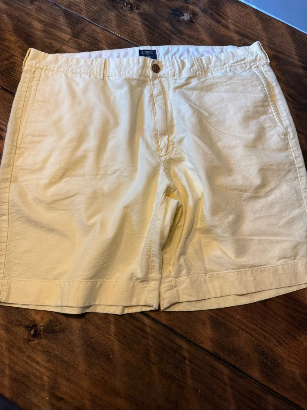 J. Crew Gramercy shorts. Buttery Yellow. Size 38. 9” inseam
